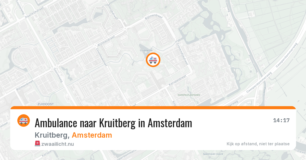 Ambulance naar Kruitberg in Amsterdam — 16 mei 2026
