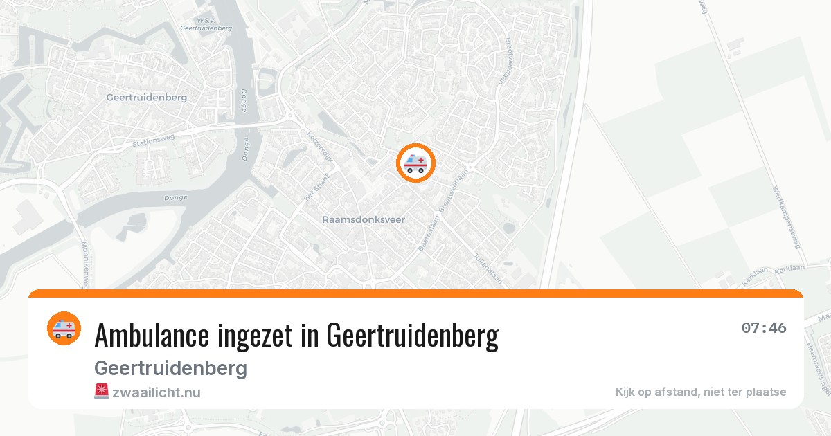 Ambulance ingezet in Geertruidenberg — 16 jul 2026