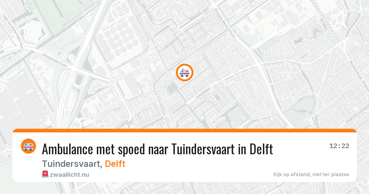 Ambulance met spoed naar Tuindersvaart in Delft — 10 apr 2026