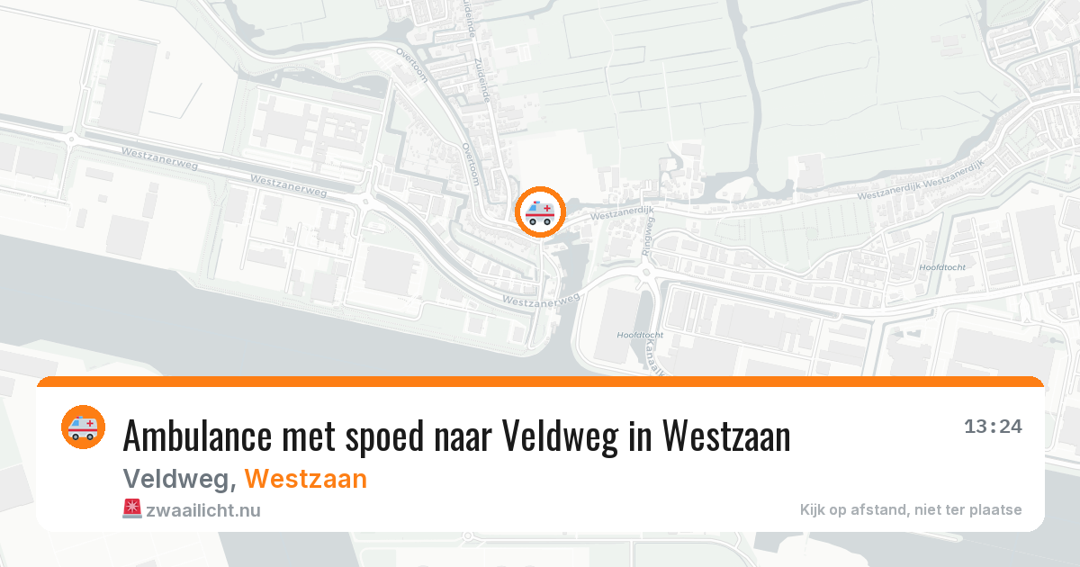 Ambulance met spoed naar Veldweg in Westzaan — 7 jun 2026
