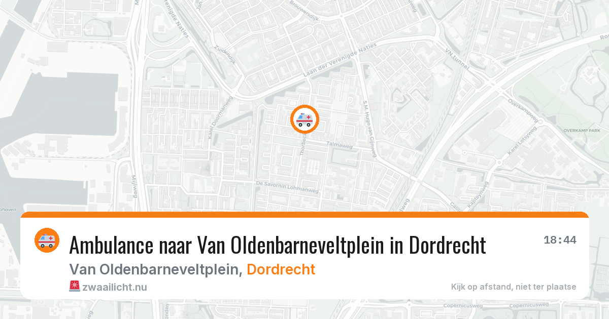 Ambulance naar Van Oldenbarneveltplein in Dordrecht — 11 jul 2026