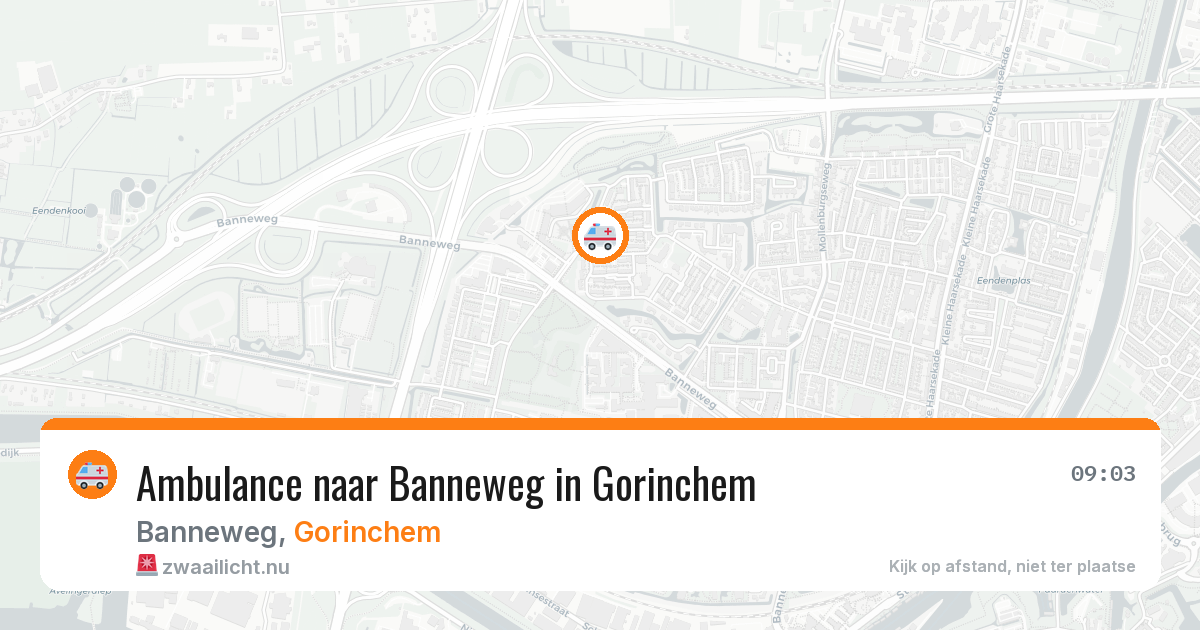 Ambulance naar Banneweg in Gorinchem — 28 mrt 2026
