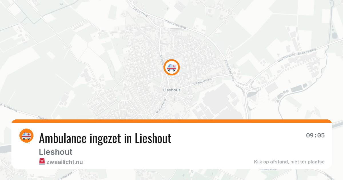 Ambulance ingezet in Lieshout — 6 jul 2026