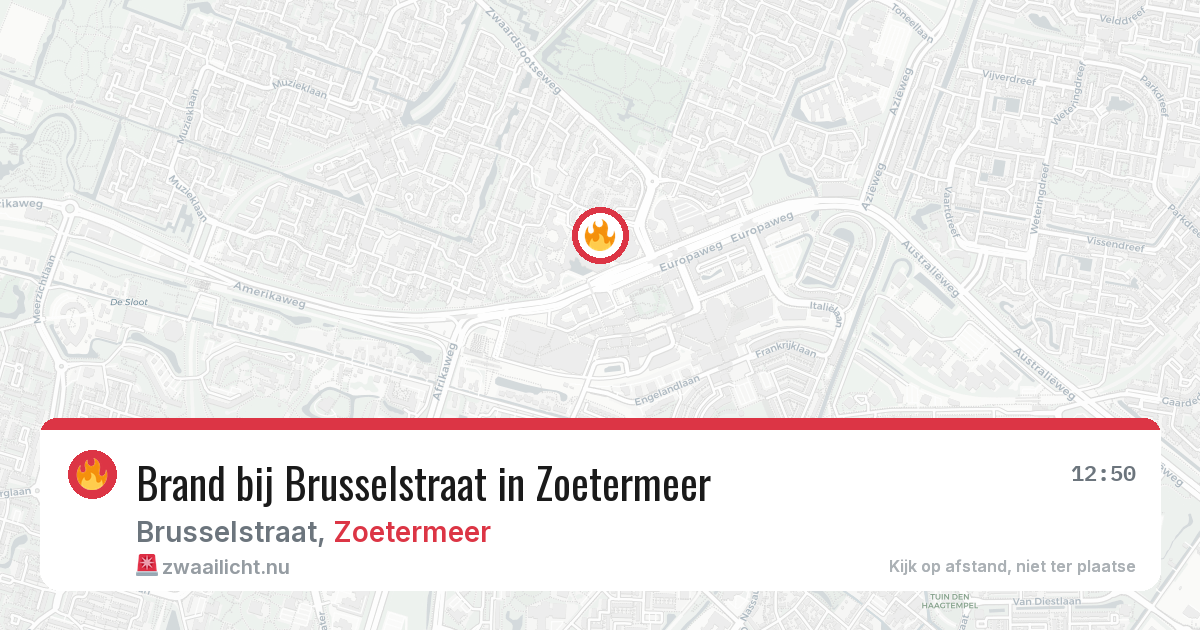 Brand bij Brusselstraat in Zoetermeer — 13 jul 2026