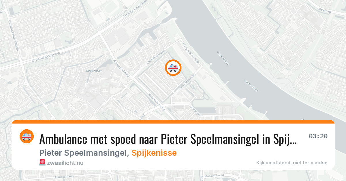 Ambulance met spoed naar Pieter Speelmansingel in Spijkenisse — 14 jul 2026