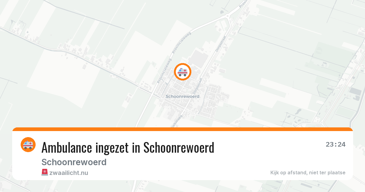 Ambulance ingezet in Schoonrewoerd — 19 mei 2026