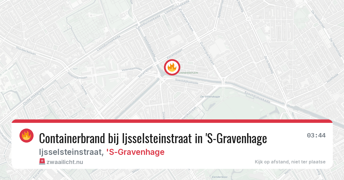 Containerbrand bij Ijsselsteinstraat in 'S-Gravenhage — 27 jul 2026