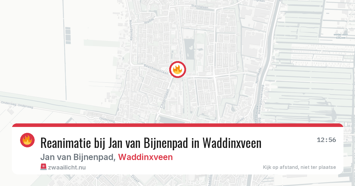 Reanimatie bij Jan van Bijnenpad in Waddinxveen — 6 mei 2026