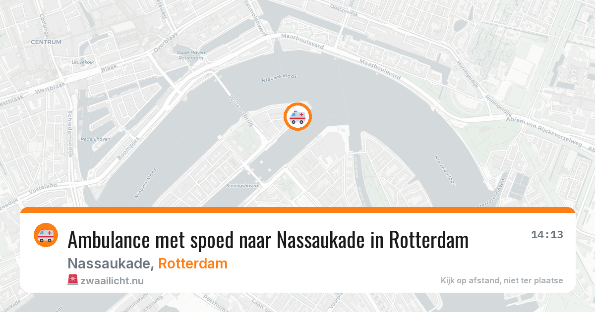 Ambulance met spoed naar Nassaukade in Rotterdam — 23 mrt 2026