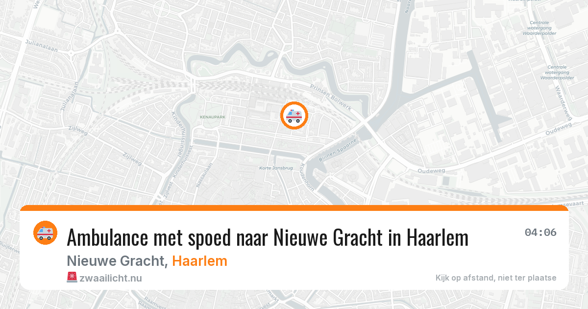 Ambulance met spoed naar Nieuwe Gracht in Haarlem — 29 apr 2026