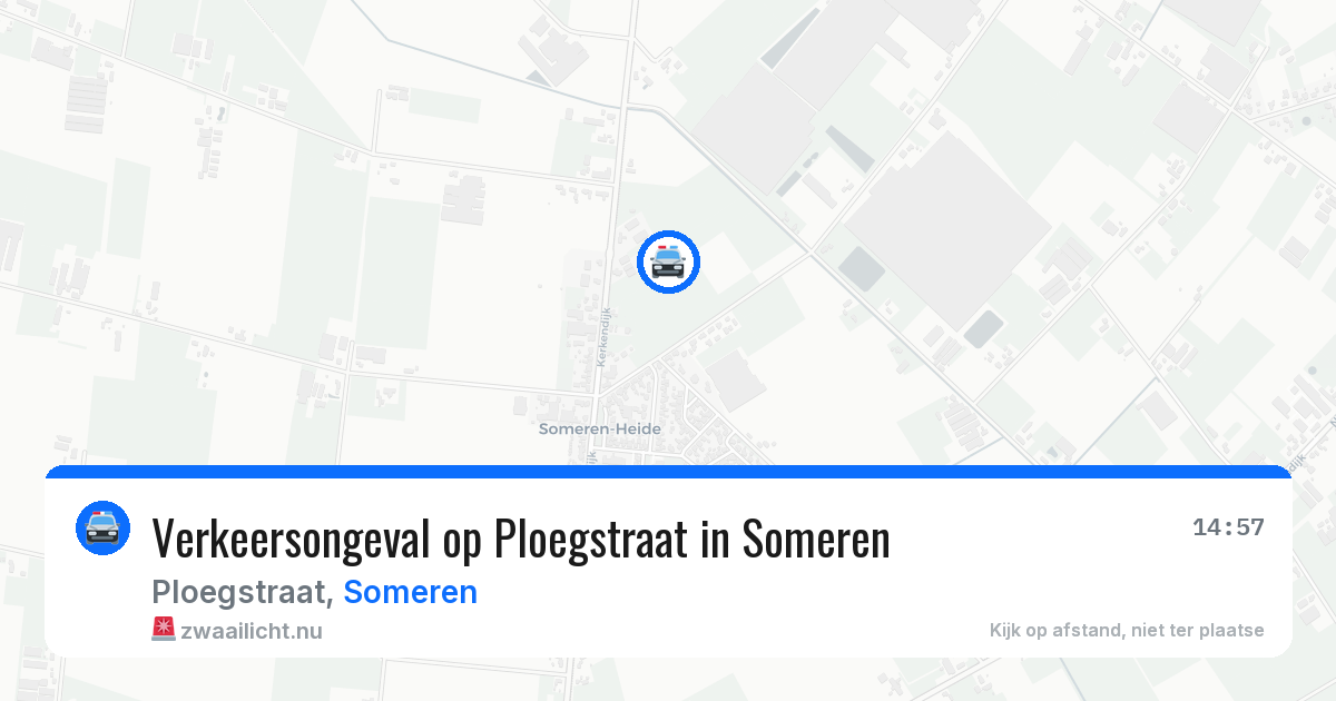 Verkeersongeval op Ploegstraat in Someren — 13 mei 2026