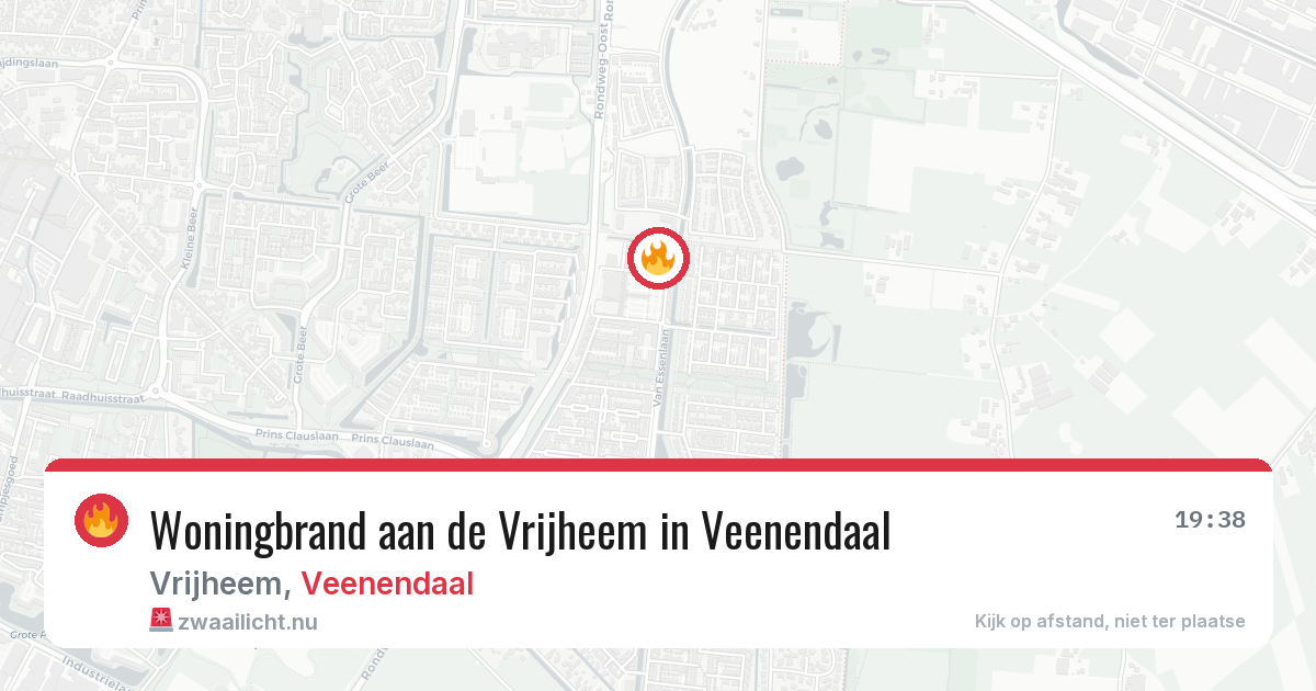 Woningbrand aan de Vrijheem in Veenendaal — 18 jul 2026