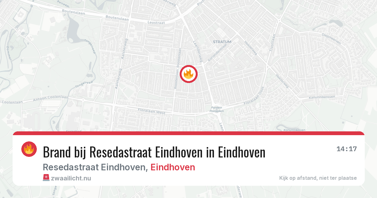 Brand bij Resedastraat Eindhoven in Eindhoven — 22 jul 2026