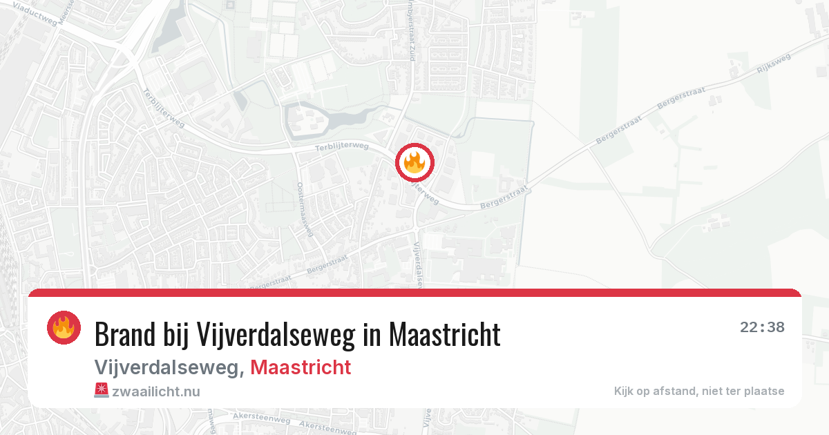 Brand bij Vijverdalseweg in Maastricht — 6 apr 2026