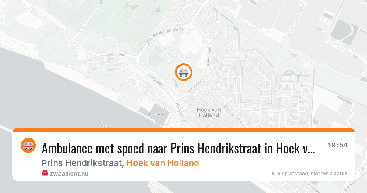 Ambulance met spoed naar Prins Hendrikstraat in Hoek van Holland — 31 mrt 2026