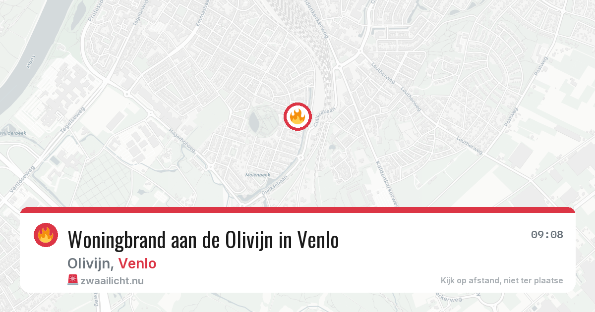 Woningbrand aan de Olivijn in Venlo — 12 mei 2026