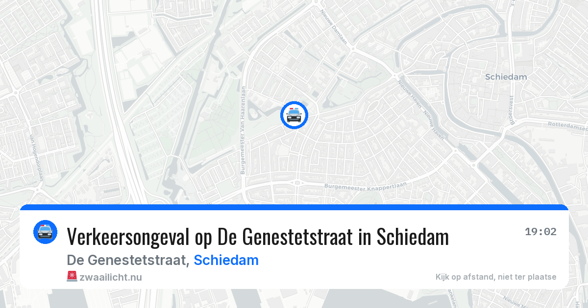 Verkeersongeval op De Genestetstraat in Schiedam — 23 mrt 2026