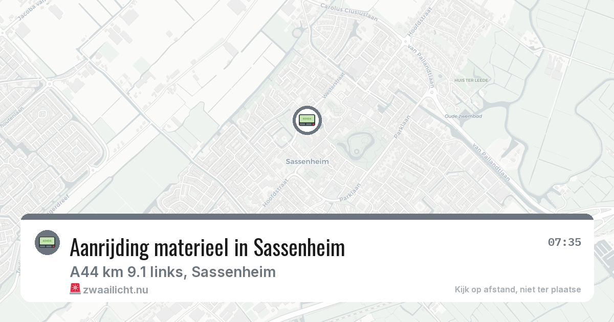 Aanrijding materieel in Sassenheim — 17 feb 2026