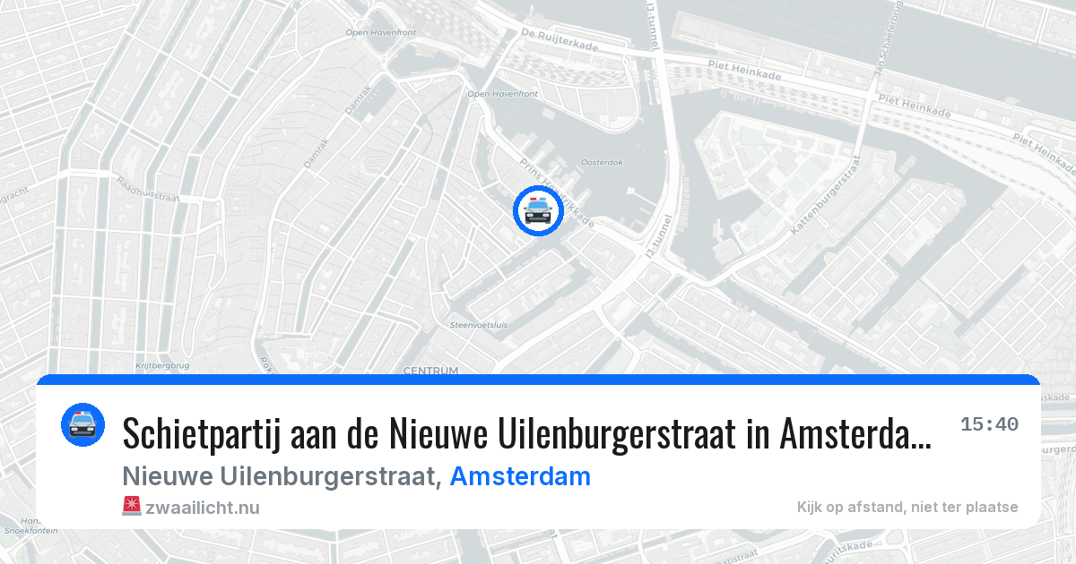 Schietpartij aan de Nieuwe Uilenburgerstraat in Amsterdam — 25 jul 2026