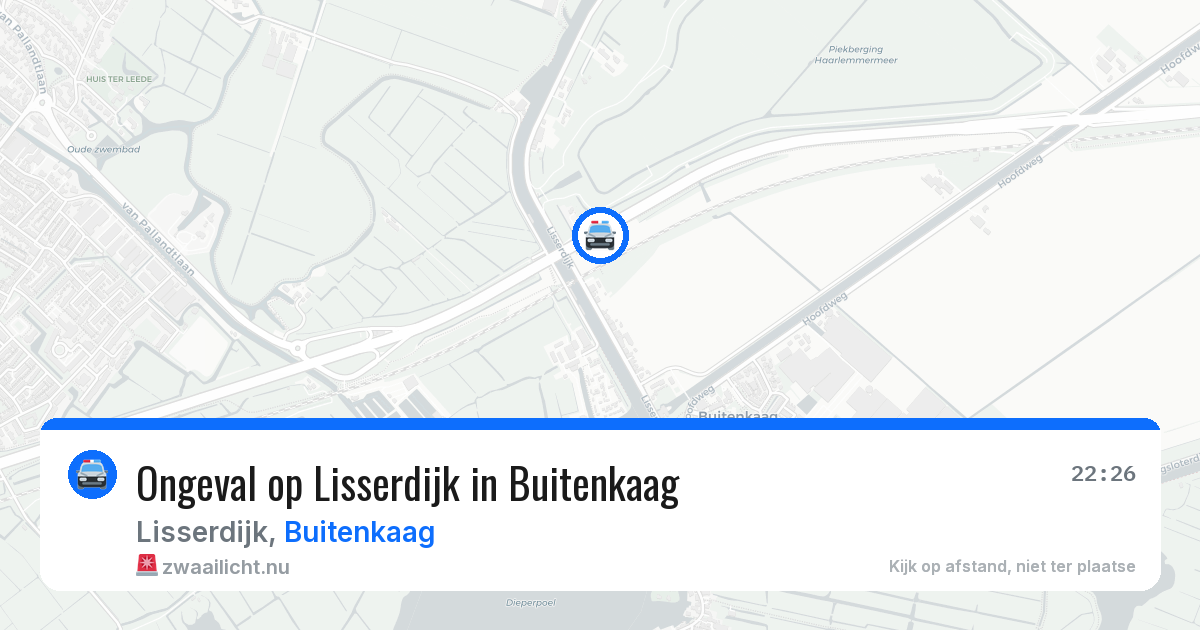 Ongeval op Lisserdijk in Buitenkaag — 26 jun 2026