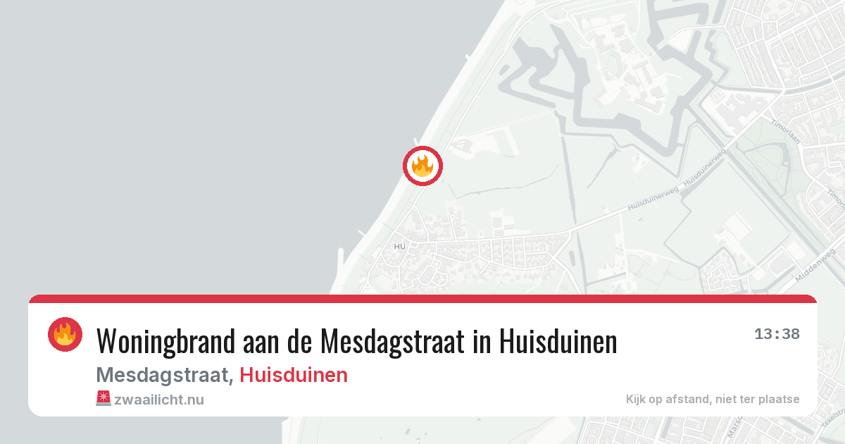 Woningbrand aan de Mesdagstraat in Huisduinen — 21 feb 2026
