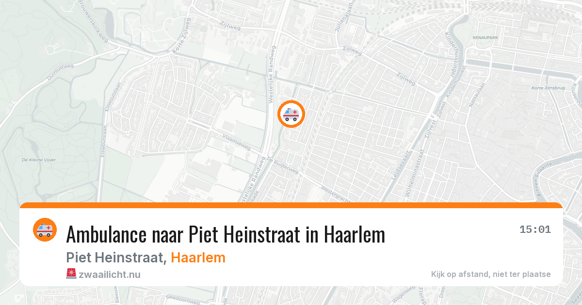 Ambulance naar Piet Heinstraat in Haarlem — 10 jul 2026