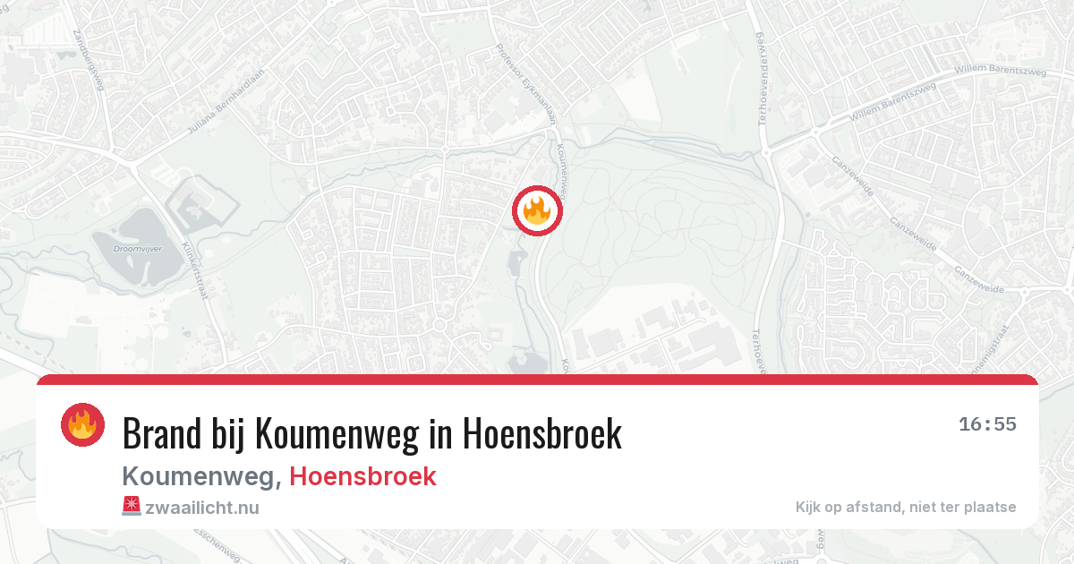 Brand bij Koumenweg in Hoensbroek — 17 jul 2026