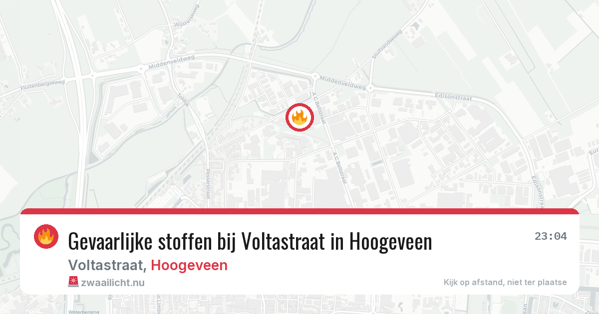 Gevaarlijke stoffen bij Voltastraat in Hoogeveen — 19 apr 2026