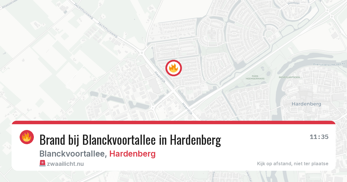 Brand bij Blanckvoortallee in Hardenberg — 16 jul 2026