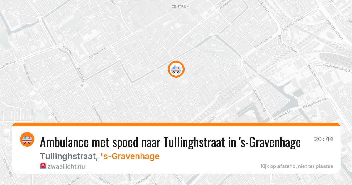 Ambulance met spoed naar Tullinghstraat in 's-Gravenhage — 4 apr 2026