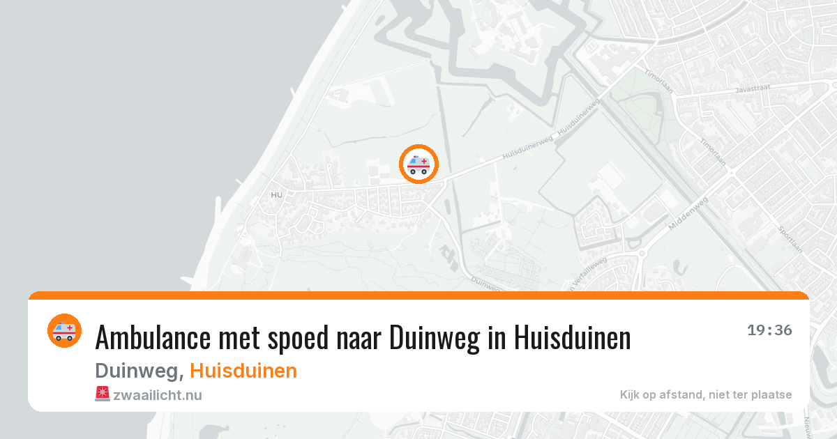 Ambulance met spoed naar Duinweg in Huisduinen — 14 jul 2026