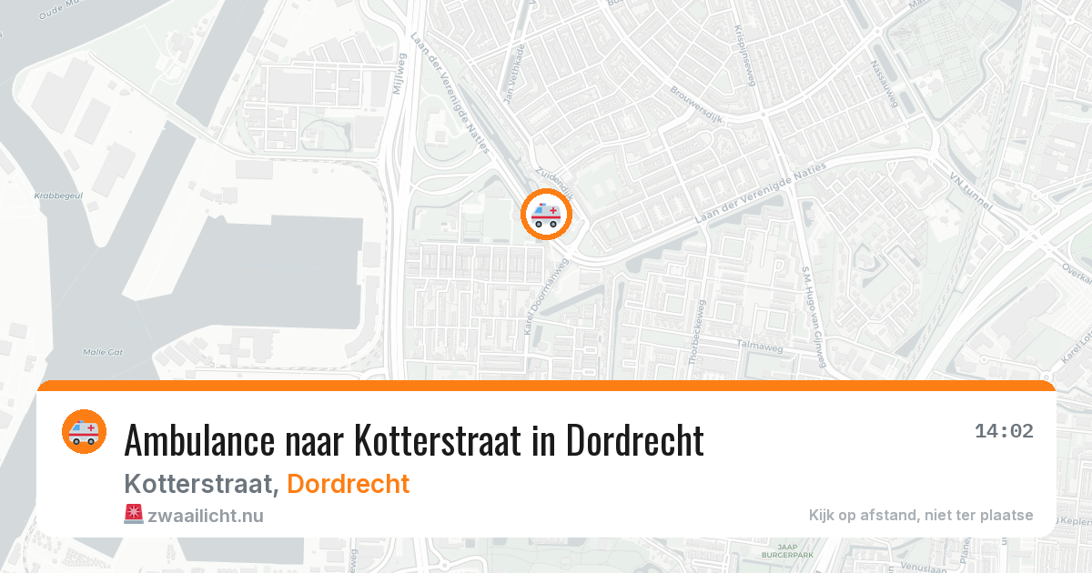 Ambulance naar Kotterstraat in Dordrecht — 21 jul 2026