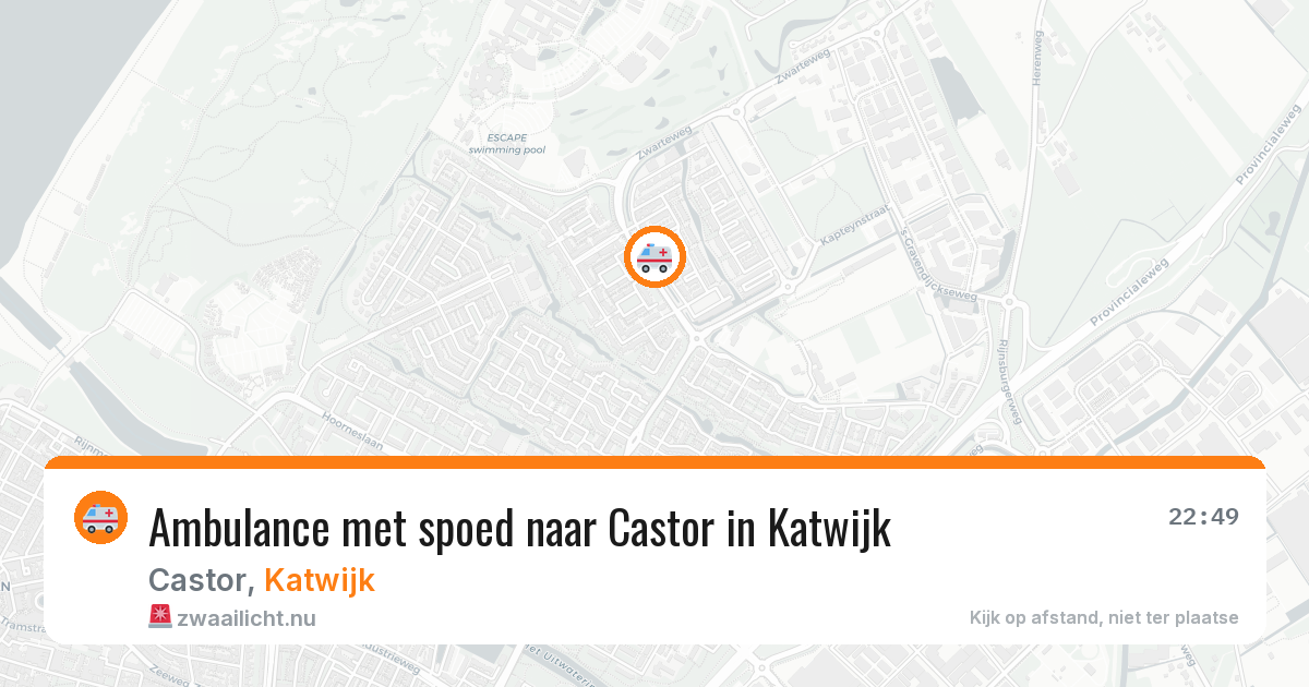 Ambulance met spoed naar Castor in Katwijk — 27 mei 2026