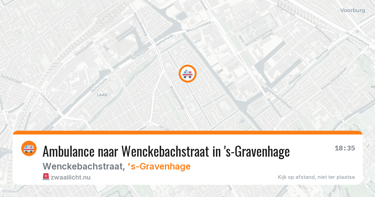 Ambulance naar Wenckebachstraat in 's-Gravenhage — 20 apr 2026