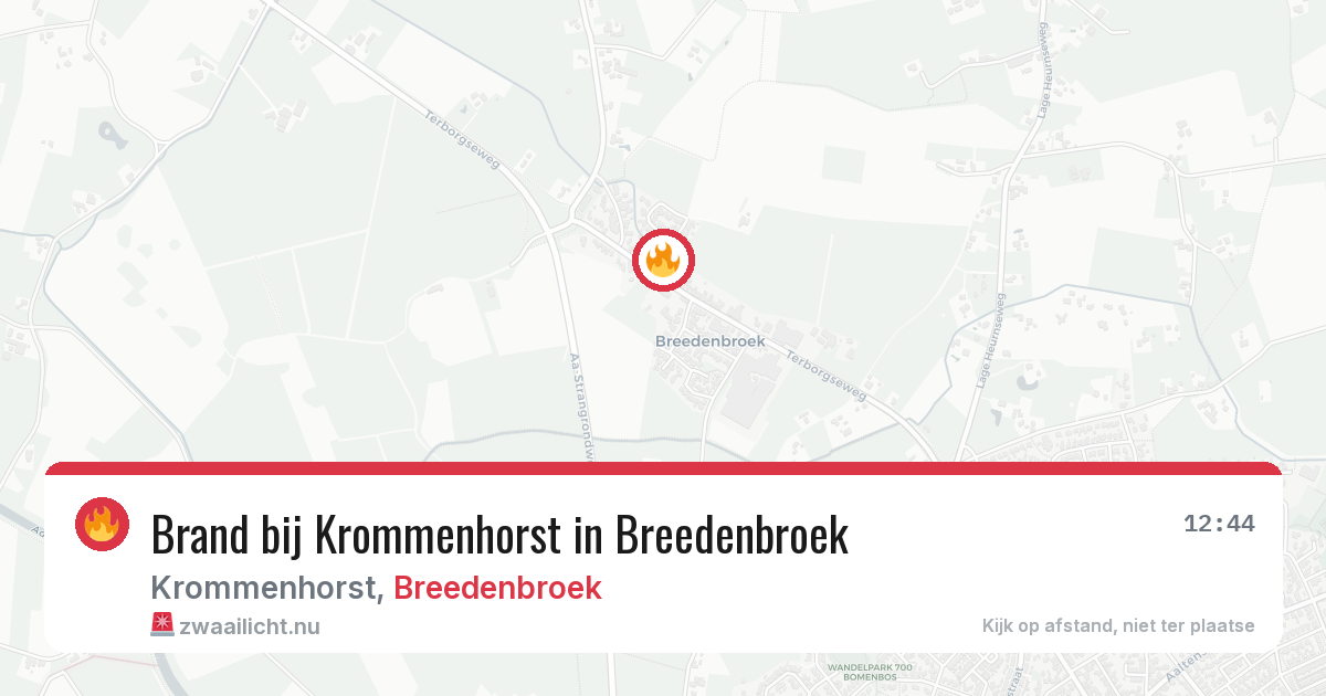 Brand bij Krommenhorst in Breedenbroek — 22 apr 2026