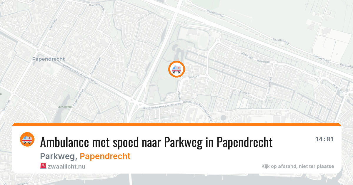 Ambulance met spoed naar Parkweg in Papendrecht — 7 apr 2026