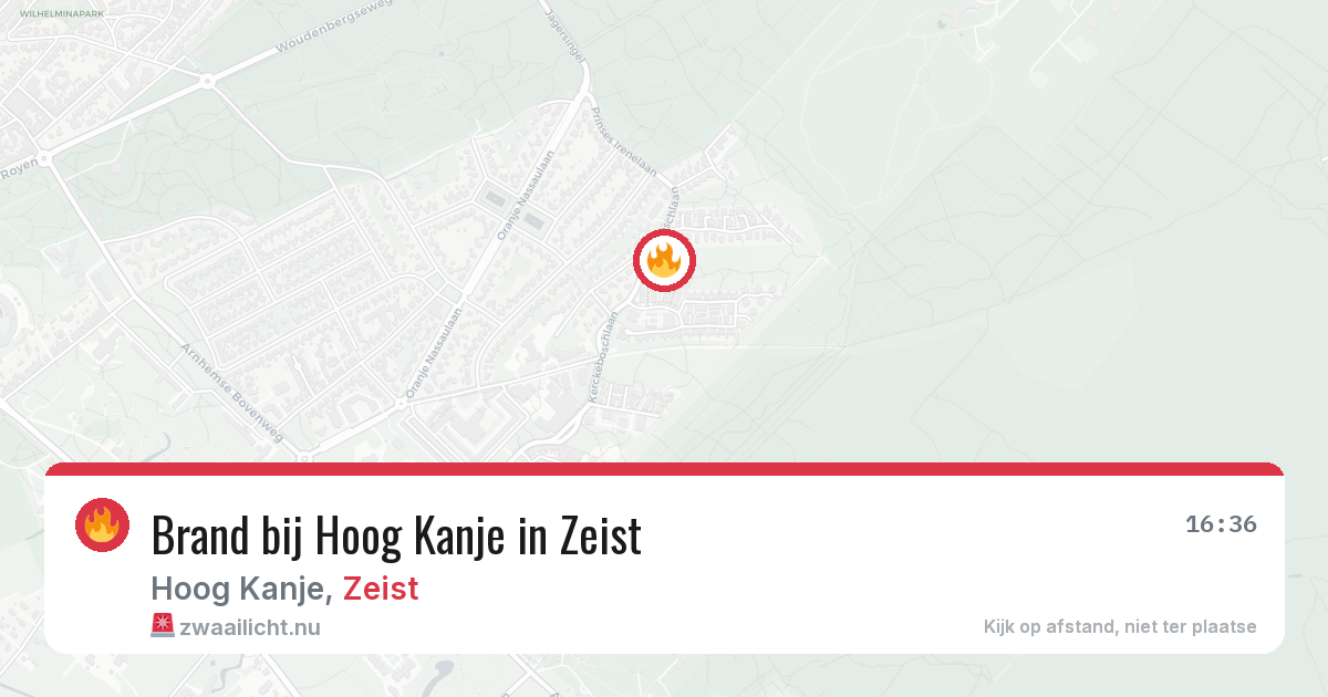 Brand bij Hoog Kanje in Zeist — 22 mrt 2026