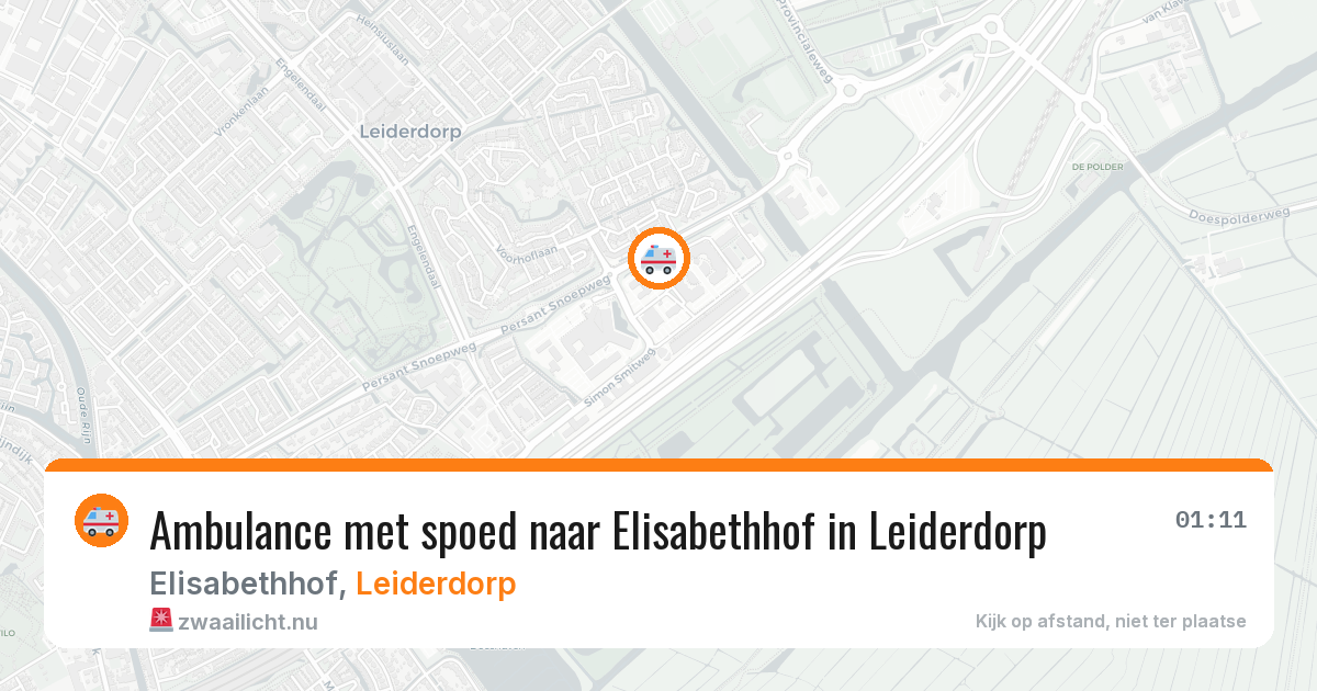 Ambulance met spoed naar Elisabethhof in Leiderdorp — 24 jul 2026