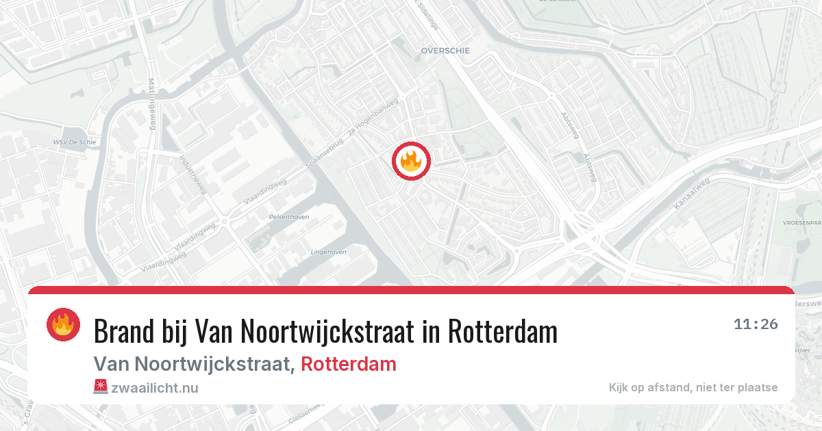 Brand bij Van Noortwijckstraat in Rotterdam — 21 jul 2026