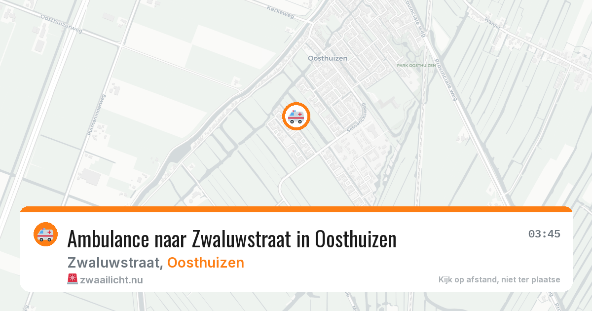 Ambulance naar Zwaluwstraat in Oosthuizen — 10 jul 2026
