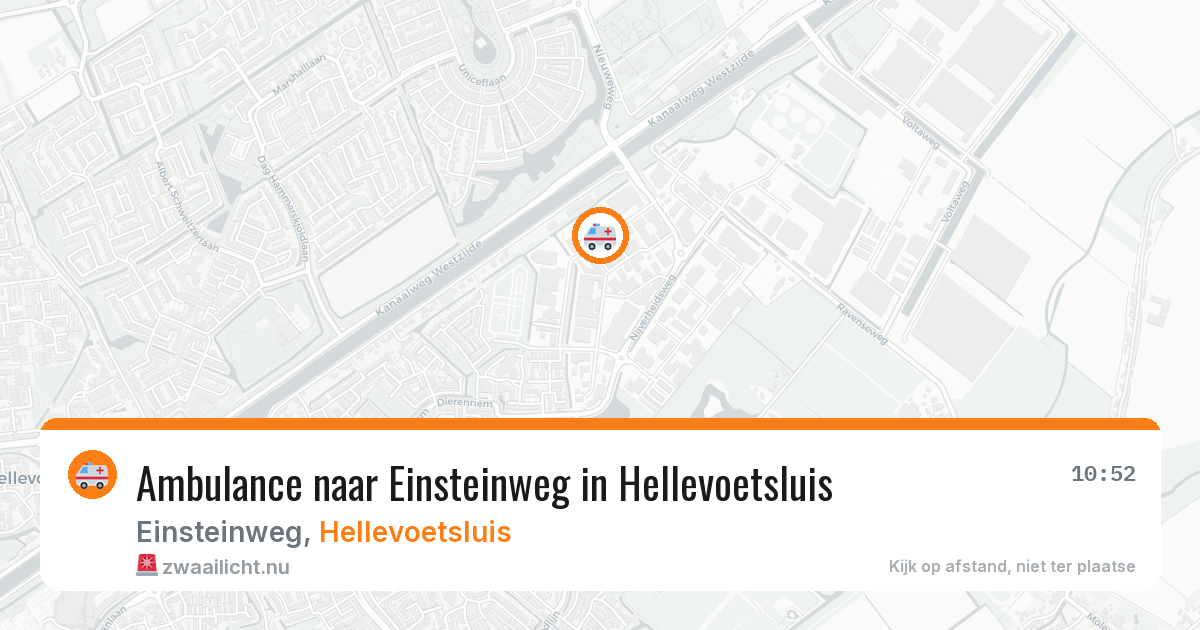 Ambulance naar Einsteinweg in Hellevoetsluis — 19 mei 2026
