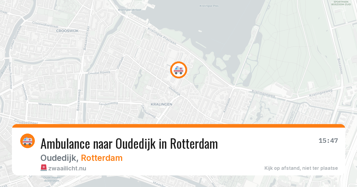 Ambulance naar Oudedijk in Rotterdam — 21 jul 2026