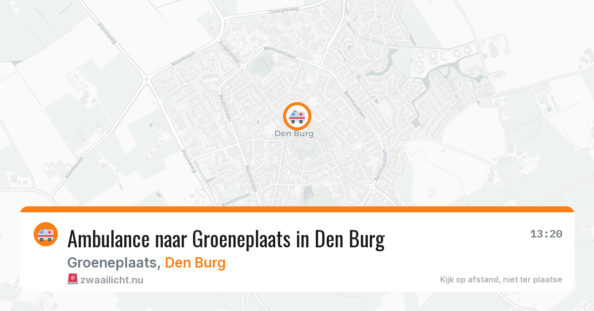 Ambulance naar Groeneplaats in Den Burg — 27 mei 2026