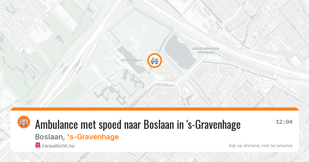 Ambulance met spoed naar Boslaan in 's-Gravenhage — 27 apr 2026
