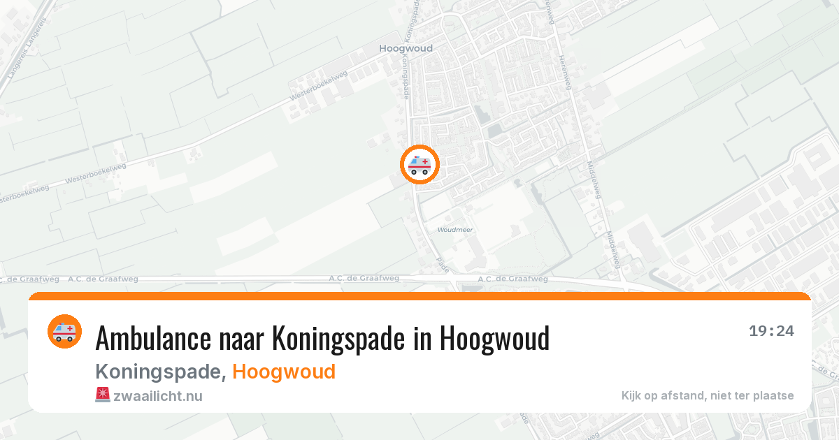 Ambulance naar Koningspade in Hoogwoud — 10 jul 2026