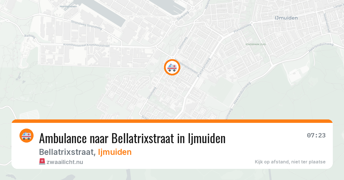 Ambulance naar Bellatrixstraat in Ijmuiden — 26 apr 2026