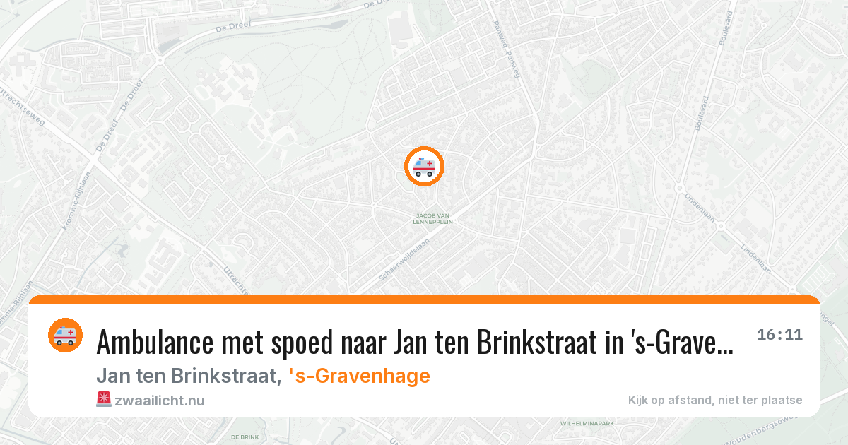 Ambulance met spoed naar Jan ten Brinkstraat in 's-Gravenhage — 22 jan 2026