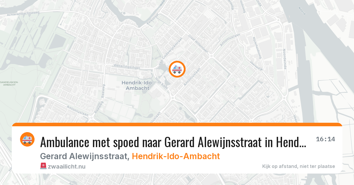 Ambulance met spoed naar Gerard Alewijnsstraat in Hendrik-Ido-Ambacht — 29 mei 2026