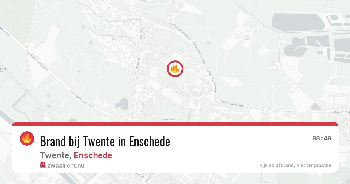 Brand bij Twente in Enschede — 12 mei 2026