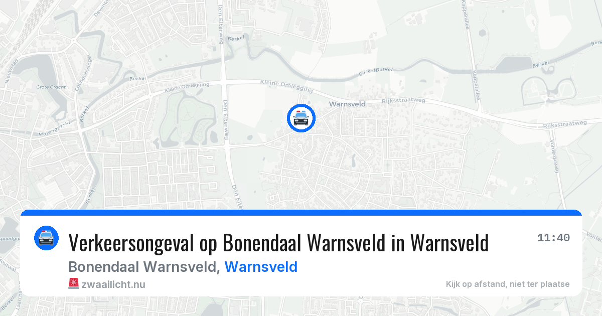 Verkeersongeval op Bonendaal Warnsveld in Warnsveld — 22 mrt 2026
